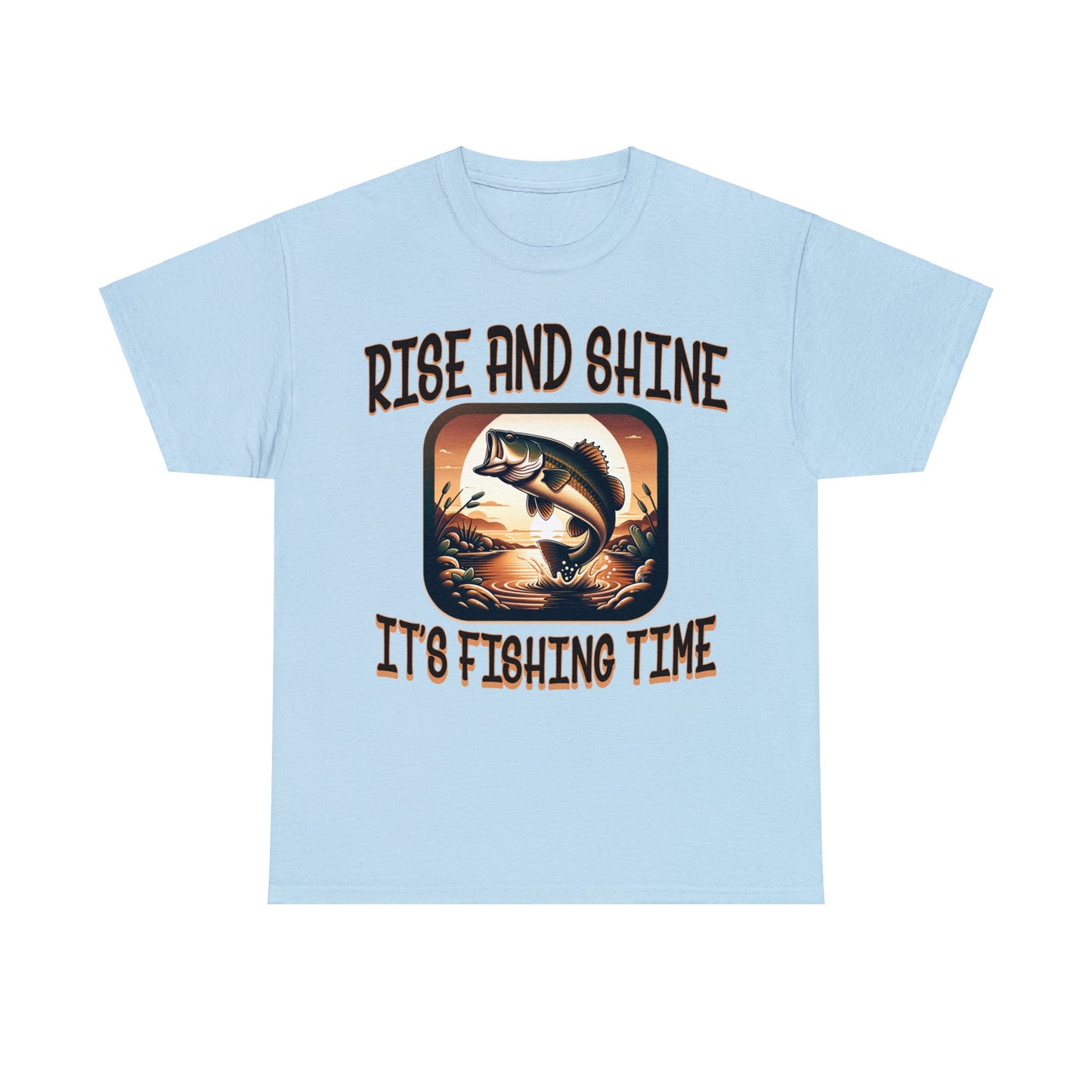 FISHING ON FRONT Unisex Heavy Cotton Tee