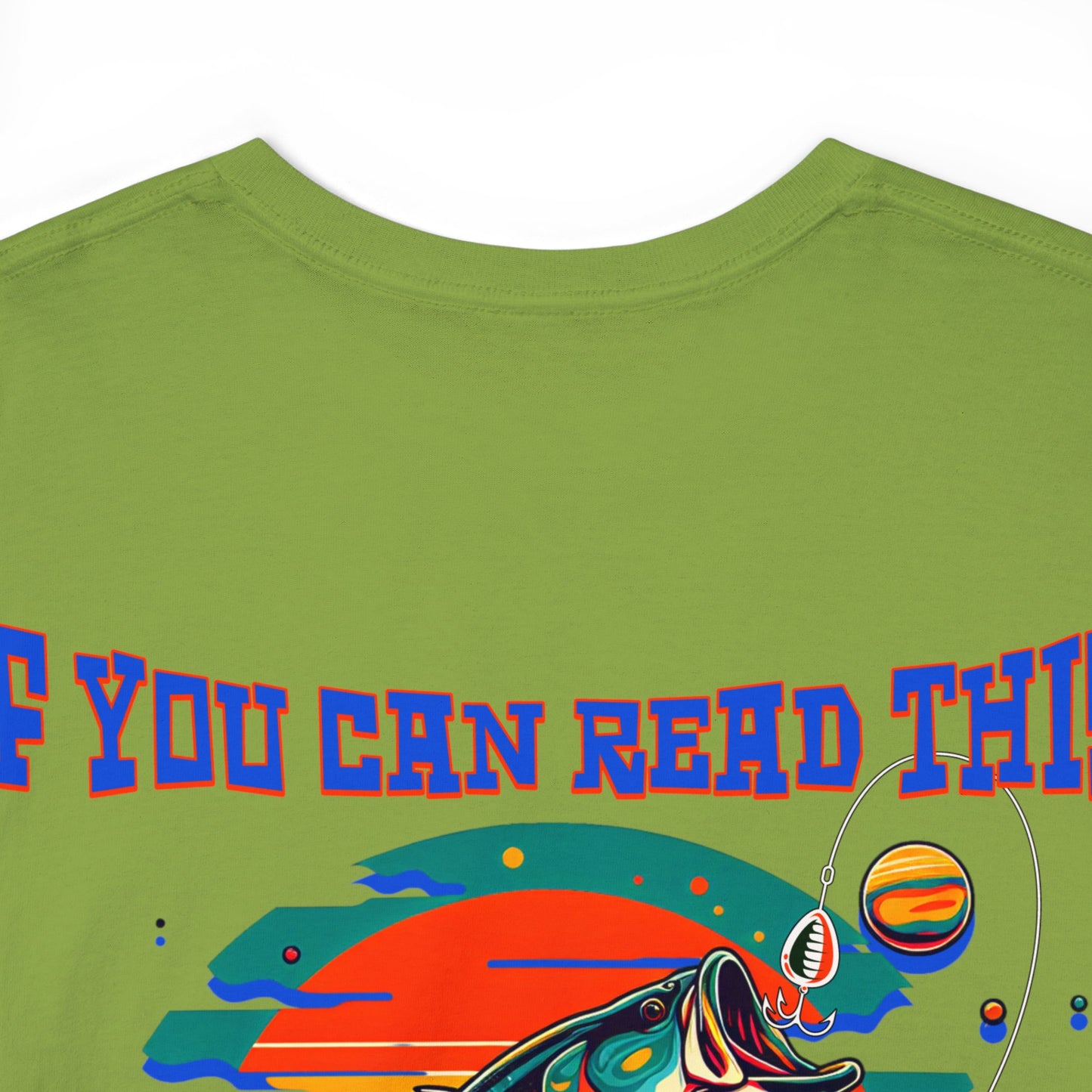 FISHING ON BACK Unisex Heavy Cotton Tee