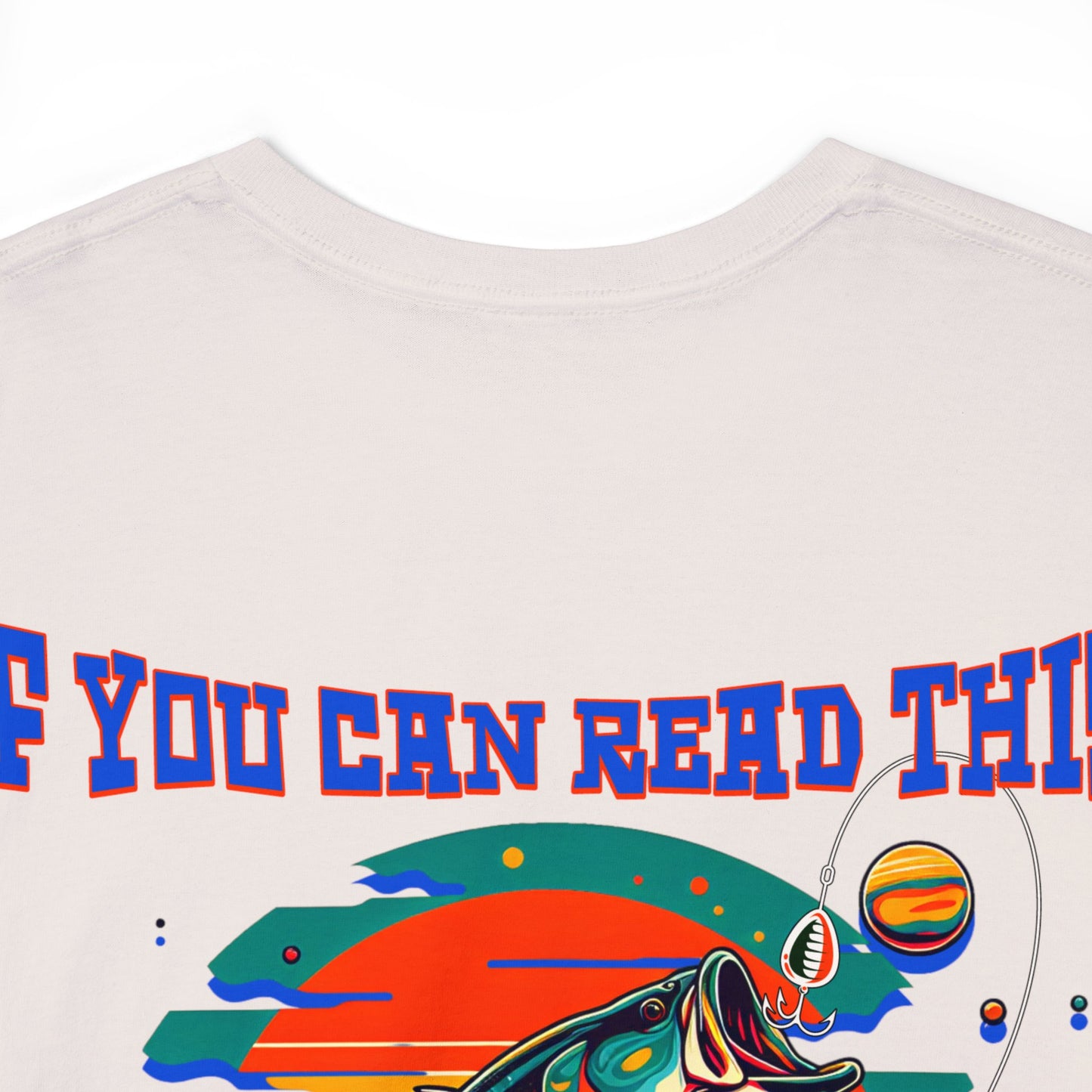 FISHING ON BACK Unisex Heavy Cotton Tee