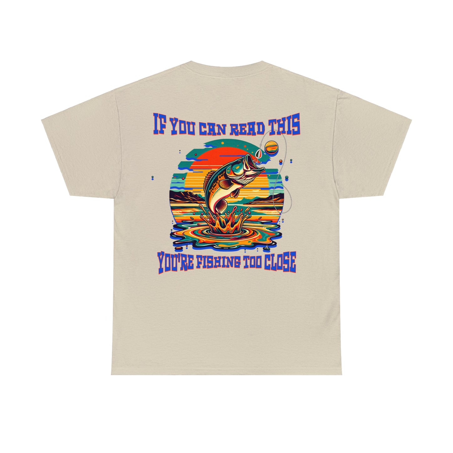 FISHING ON BACK Unisex Heavy Cotton Tee