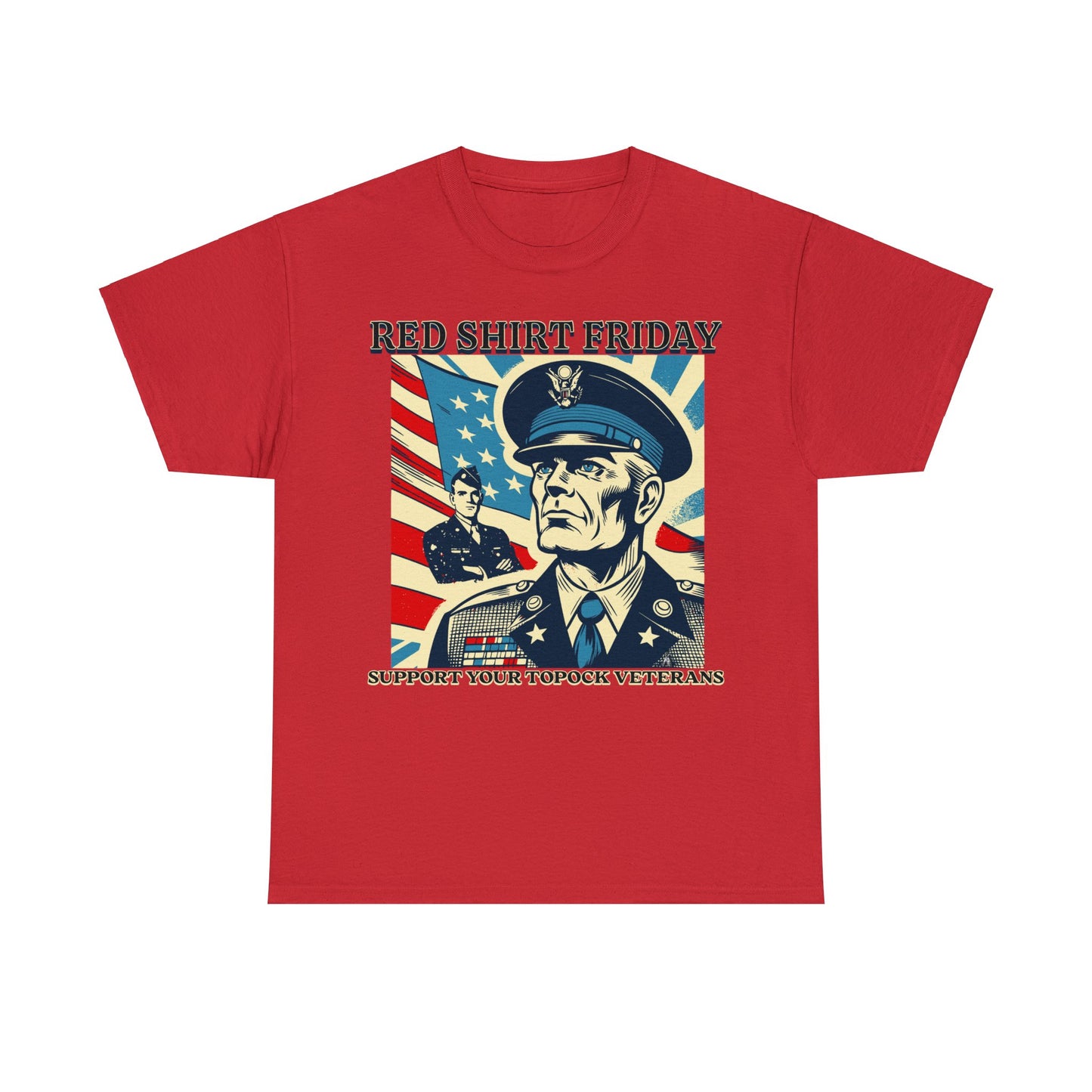 RED SHIRT FRIDAY ON FRONT Unisex Heavy Cotton Tee