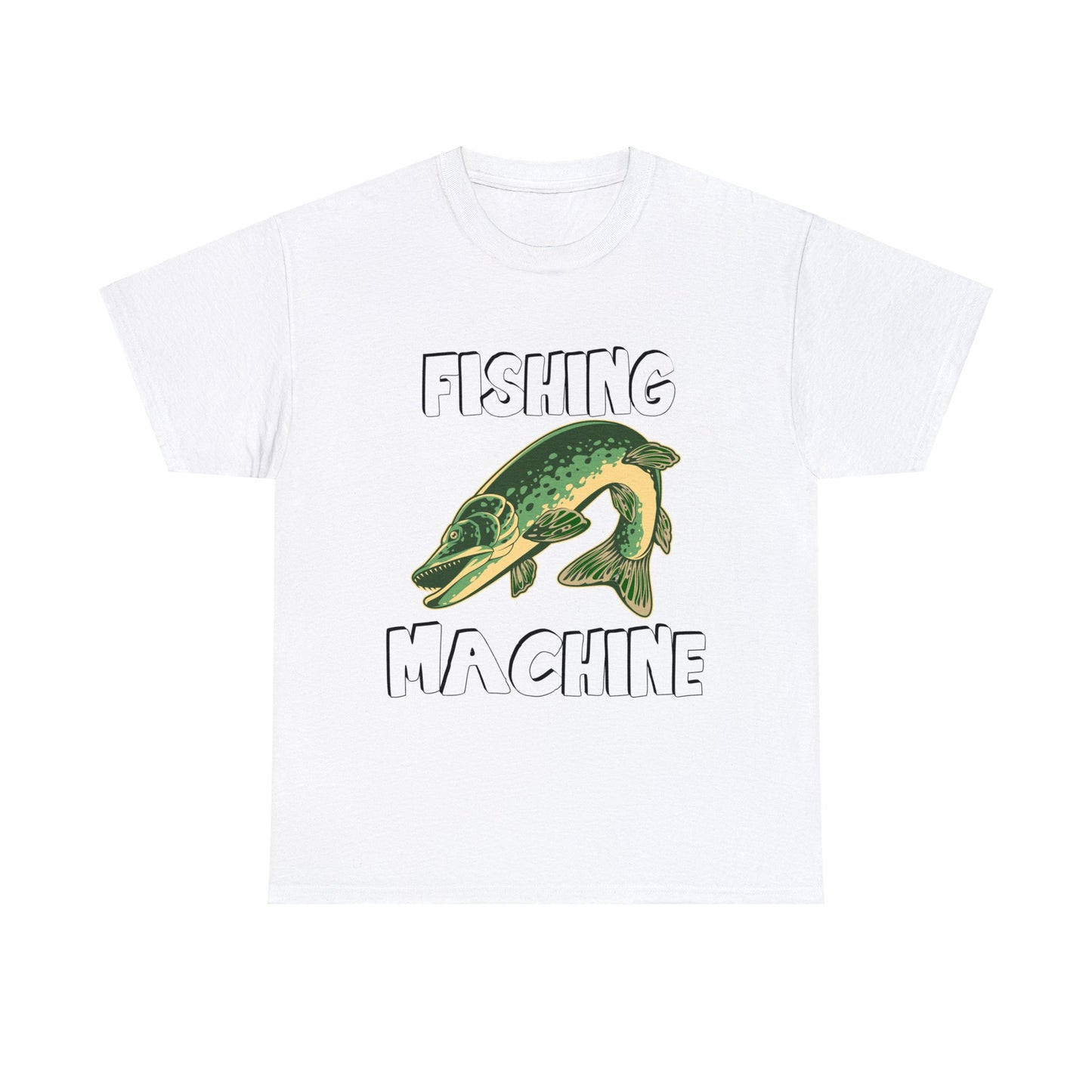 FISHING ON FRONT 5 Unisex Heavy Cotton Tee