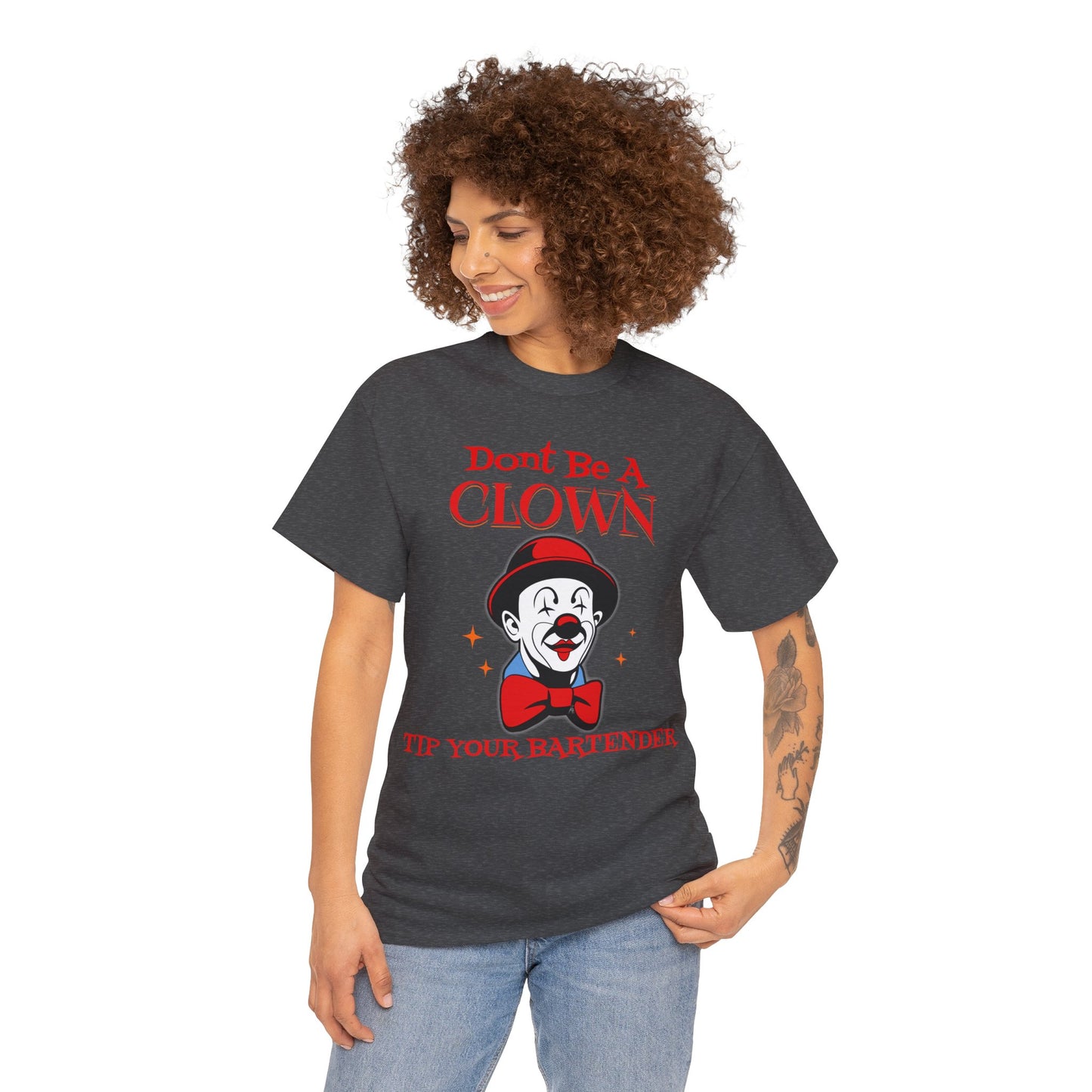 BARTENDER ON FRONT  Unisex Heavy Cotton Tee
