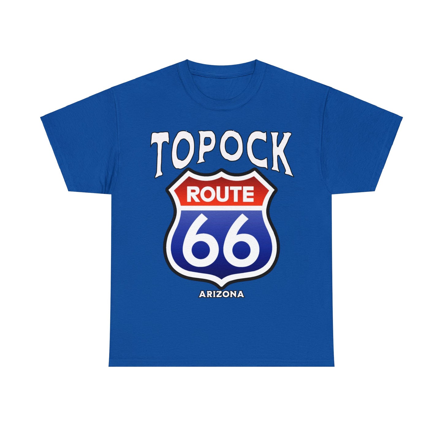 TOPOCK RT66 ON FRONT Unisex Heavy Cotton Tee