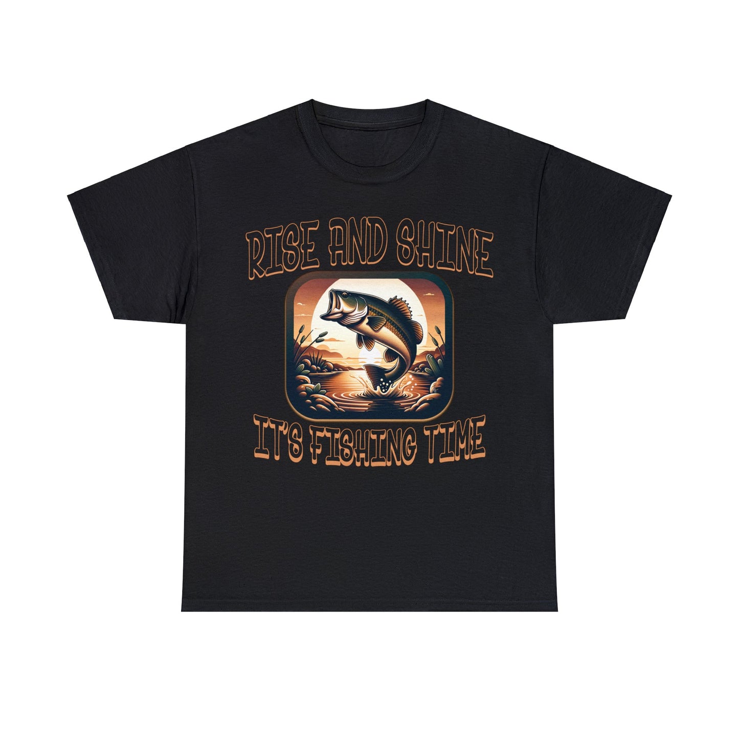 FISHING ON FRONT Unisex Heavy Cotton Tee