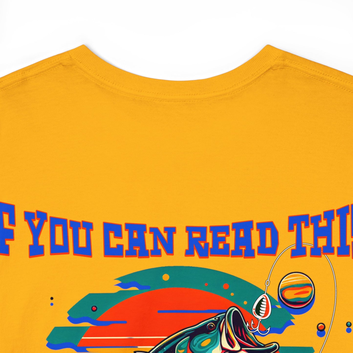 FISHING ON BACK Unisex Heavy Cotton Tee