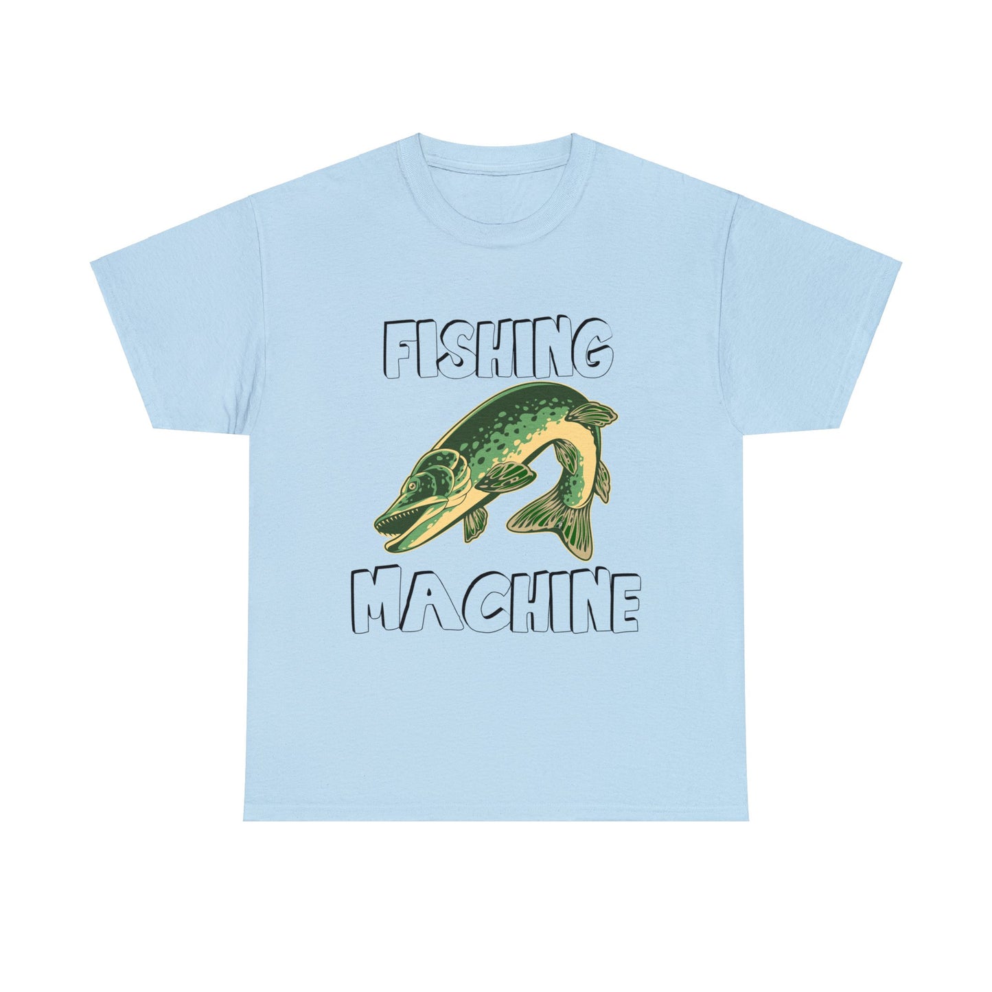 FISHING ON FRONT 5 Unisex Heavy Cotton Tee