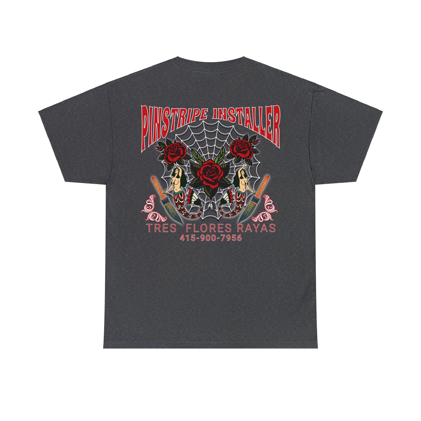 PINSTRIPER 1ON BACK Unisex Heavy Cotton Tee