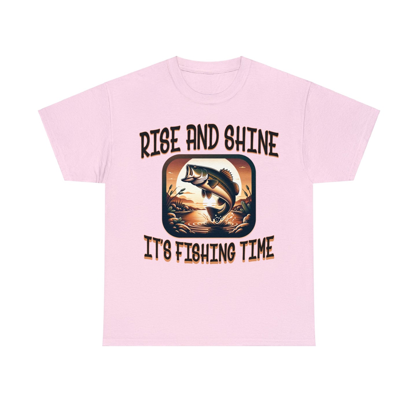 FISHING ON FRONT Unisex Heavy Cotton Tee