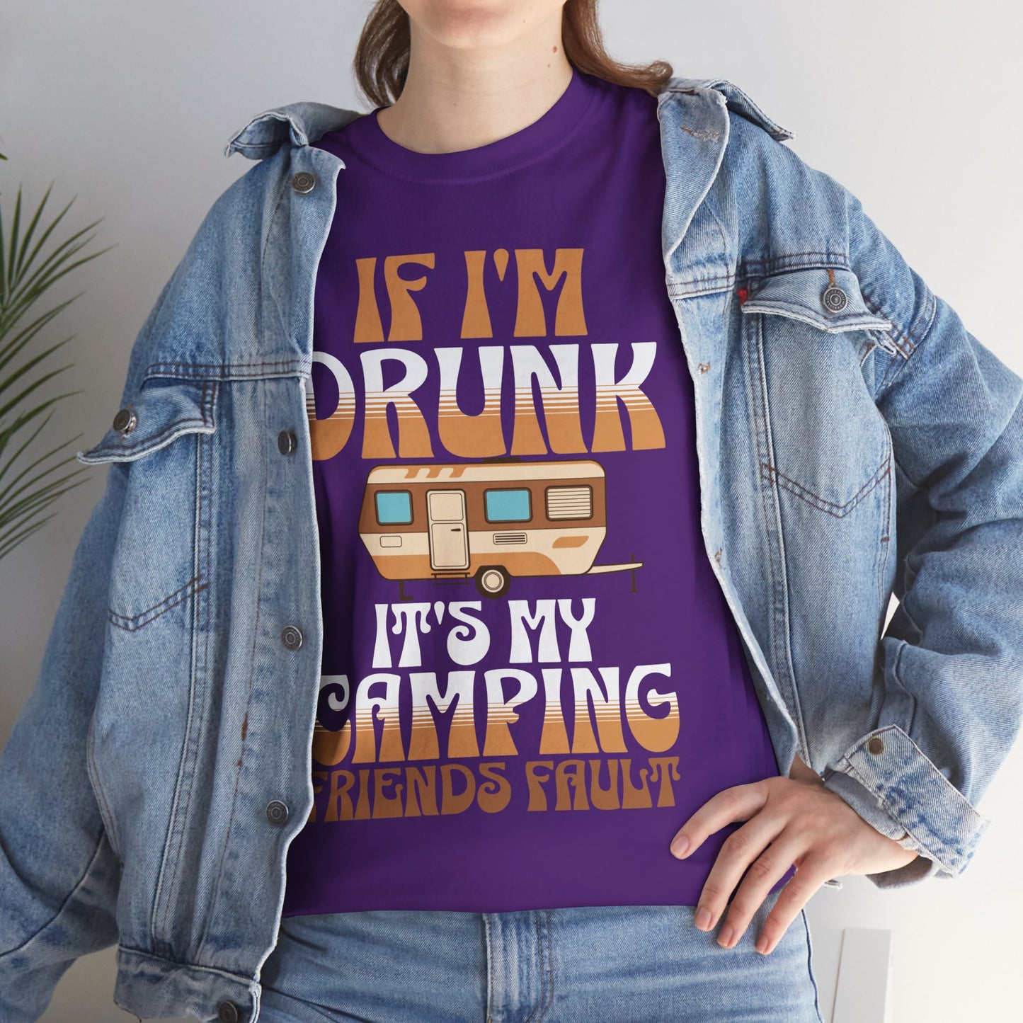 CAMPING ON FRONT  Unisex Heavy Cotton Tee