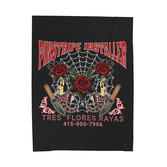 PINSTRIPER Velveteen Plush Blanket