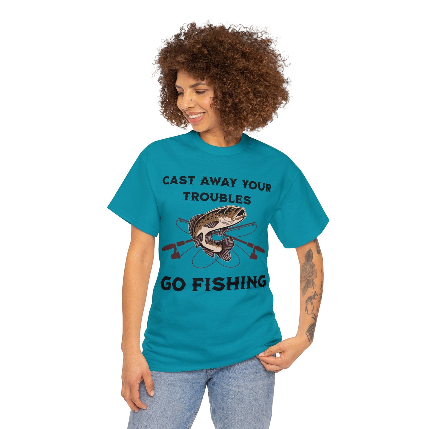 FISHING 3 Unisex Heavy Cotton Tee