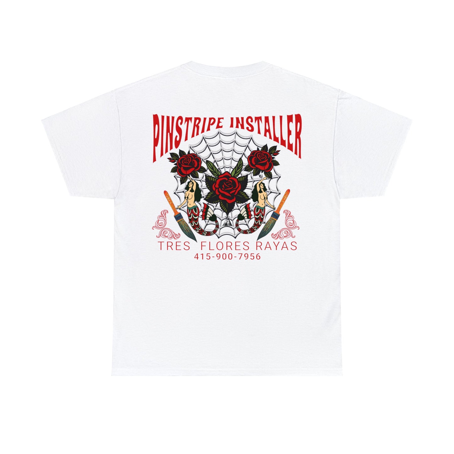 PINSTRIPER 1ON BACK Unisex Heavy Cotton Tee