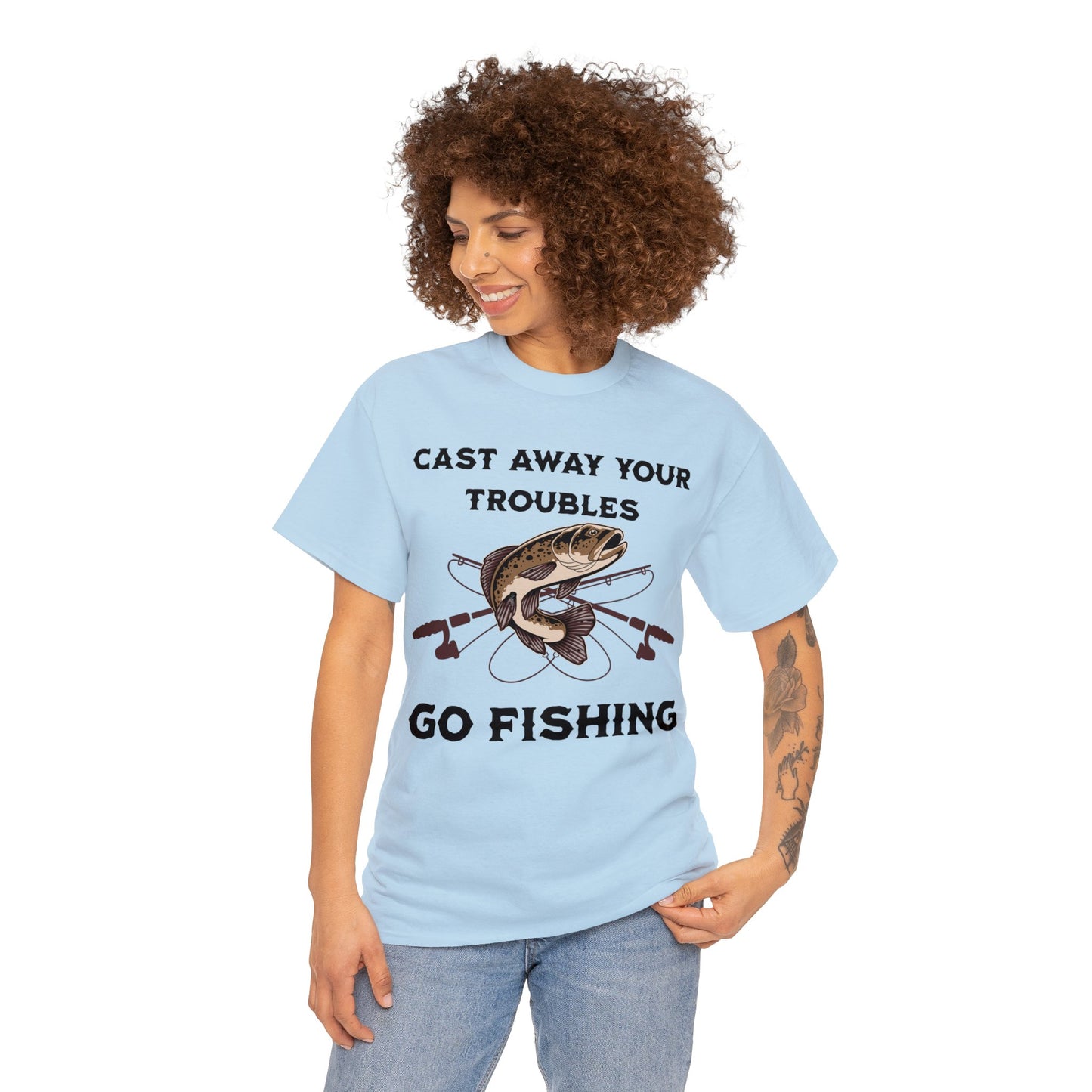 FISHING 3 Unisex Heavy Cotton Tee