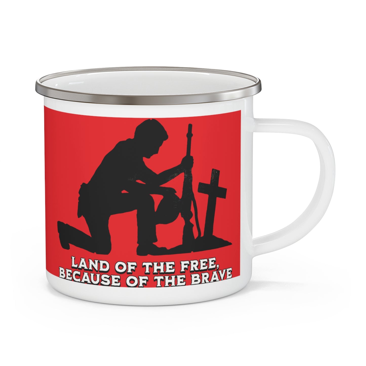 LAND OF THE FREE CAMPING Enamel  Mug