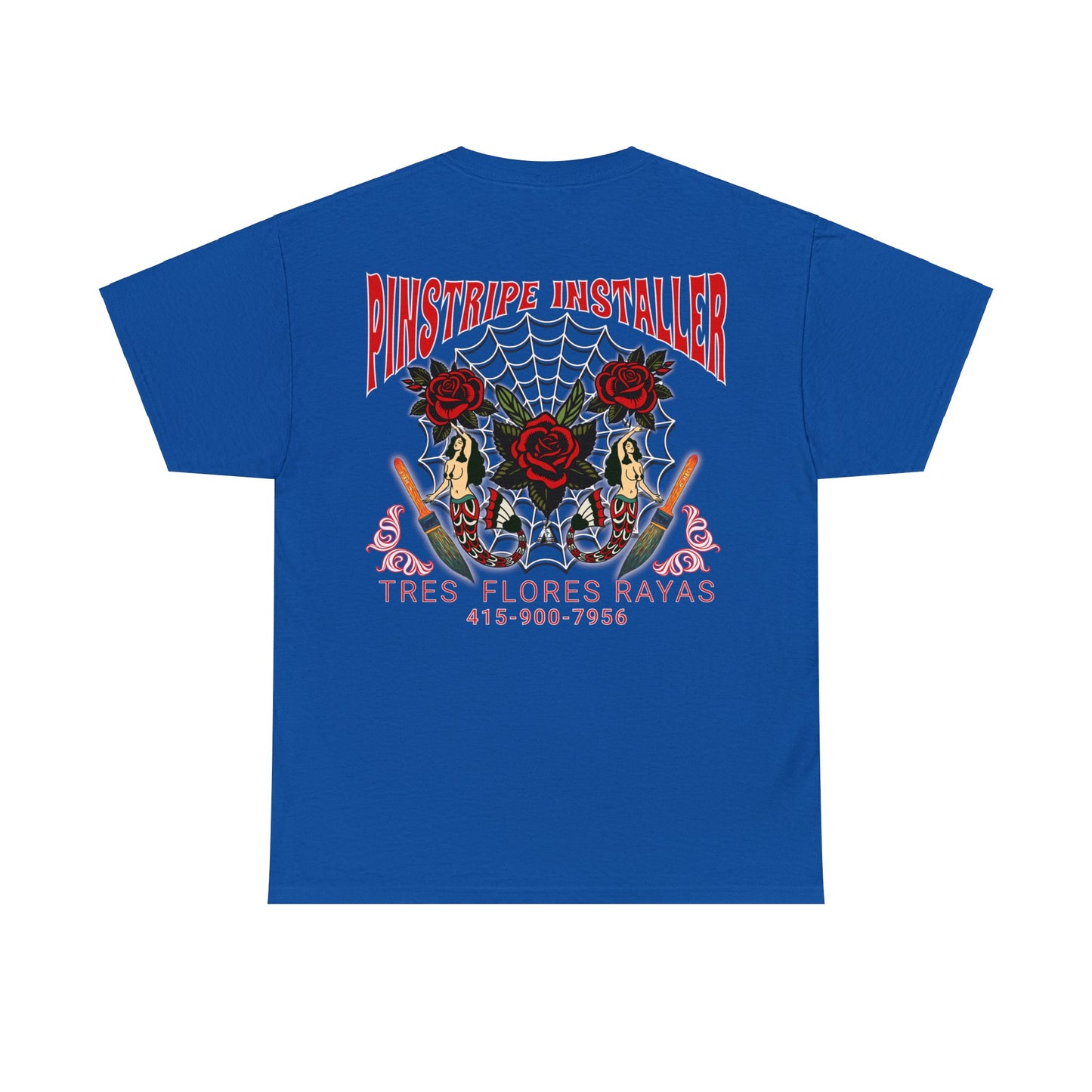 PINSTRIPER 1ON BACK Unisex Heavy Cotton Tee