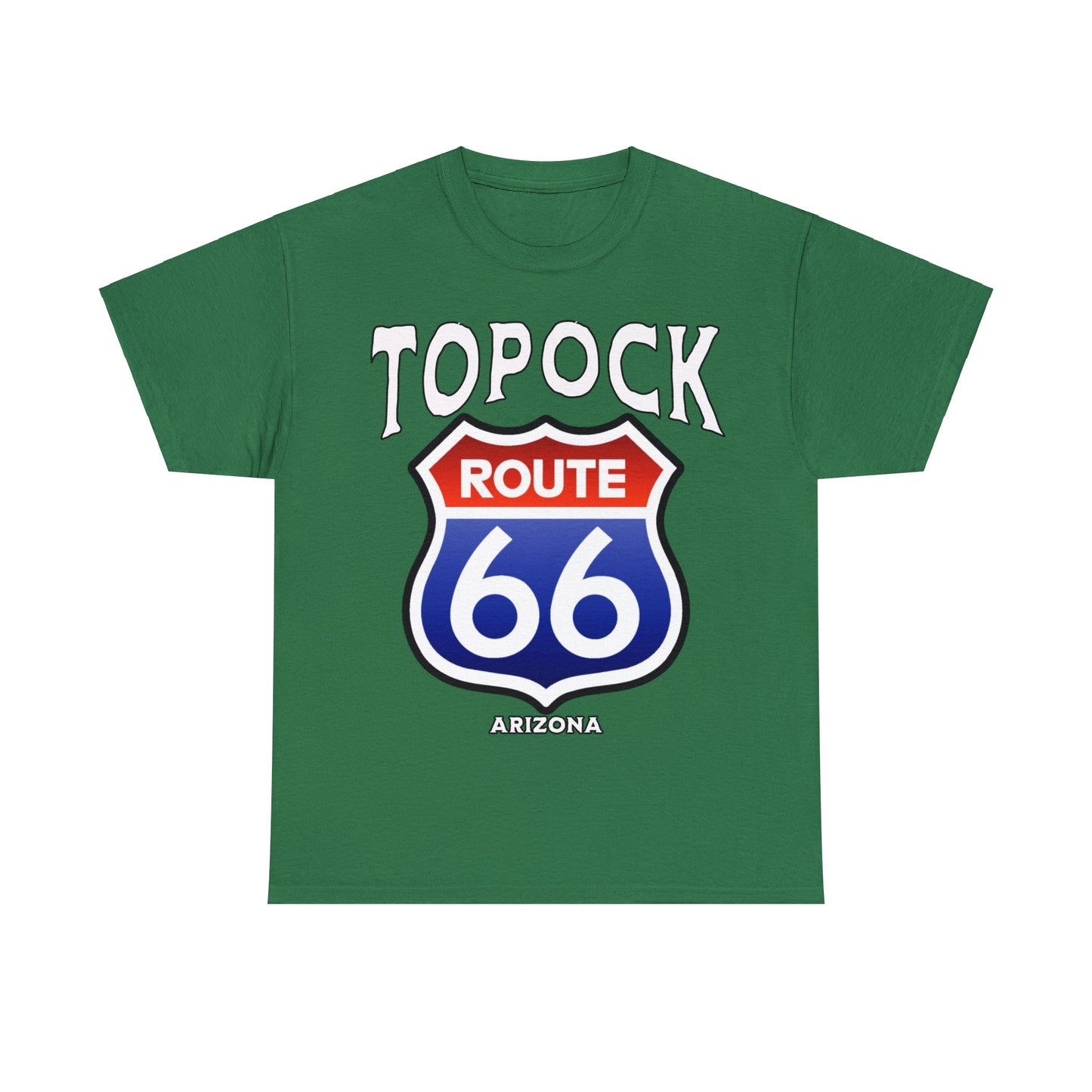 TOPOCK RT66 ON FRONT Unisex Heavy Cotton Tee