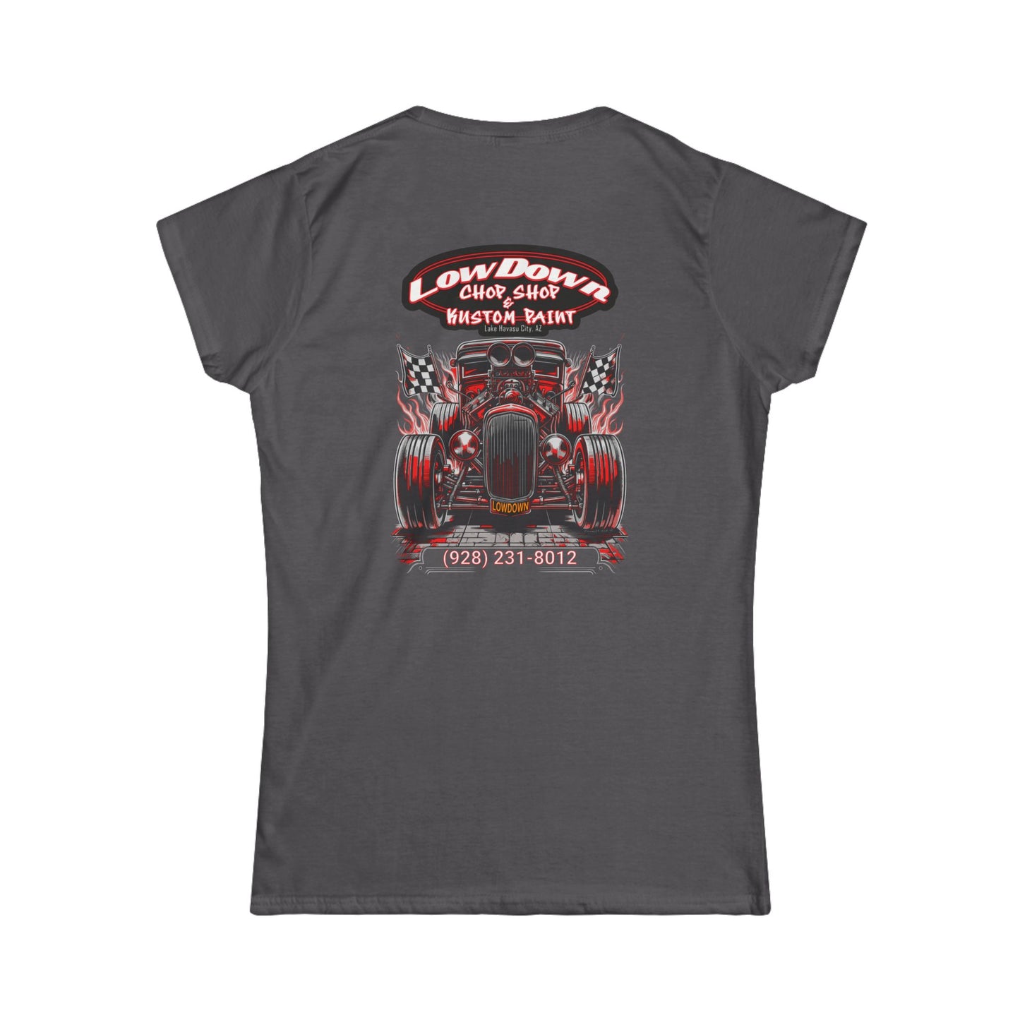 Vintage Car Graphic Women's Softstyle Tee - Low Down Custom Paint