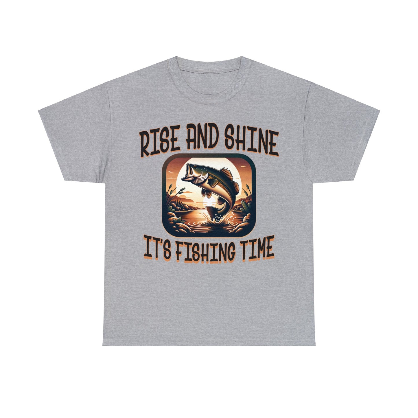 FISHING ON FRONT Unisex Heavy Cotton Tee
