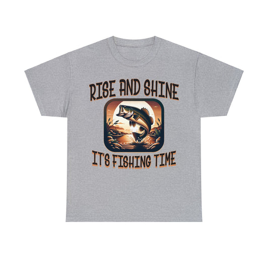 FISHING ON FRONT Unisex Heavy Cotton Tee