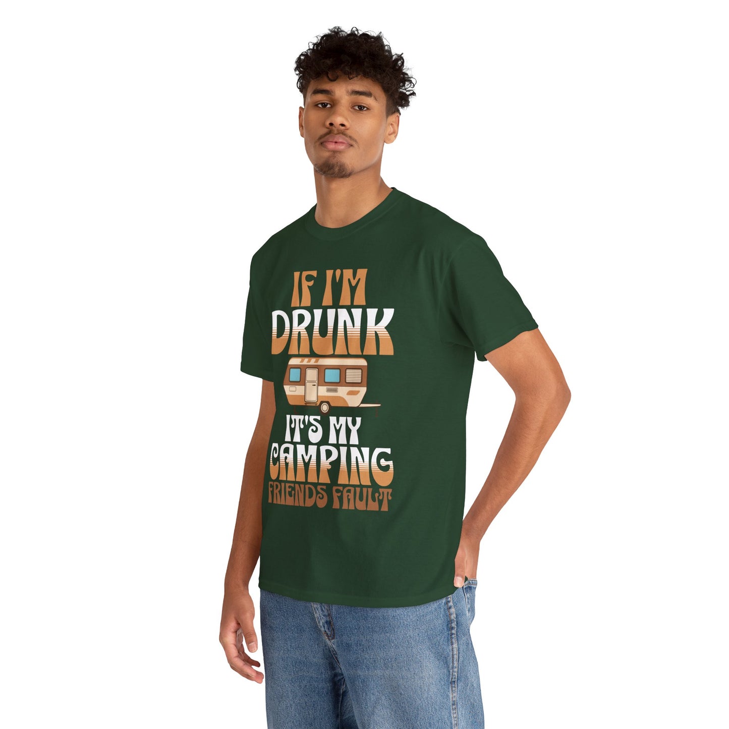 CAMPING ON FRONT  Unisex Heavy Cotton Tee