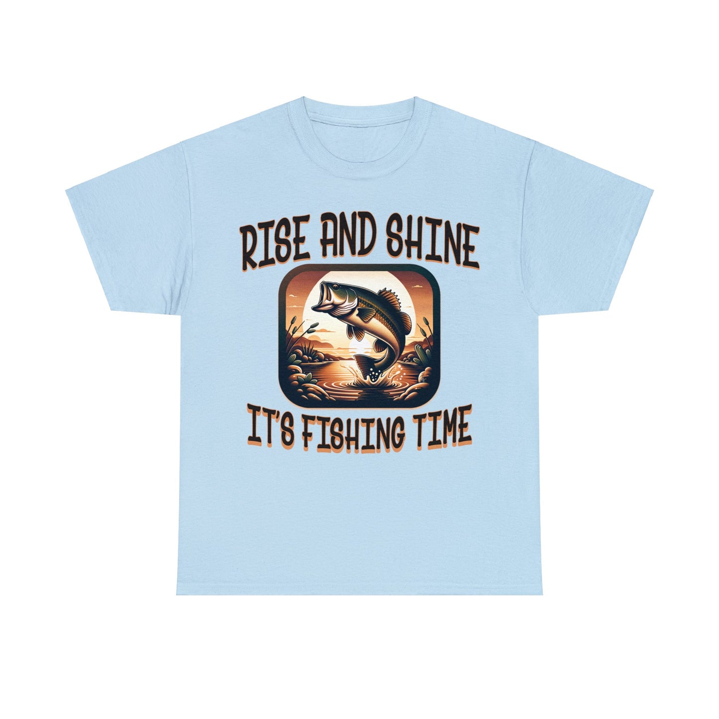 FISHING ON FRONT Unisex Heavy Cotton Tee