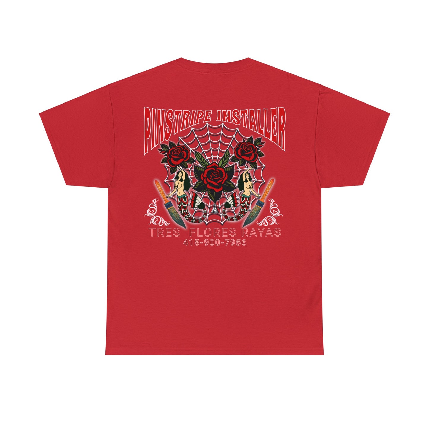 PINSTRIPER 1ON BACK Unisex Heavy Cotton Tee