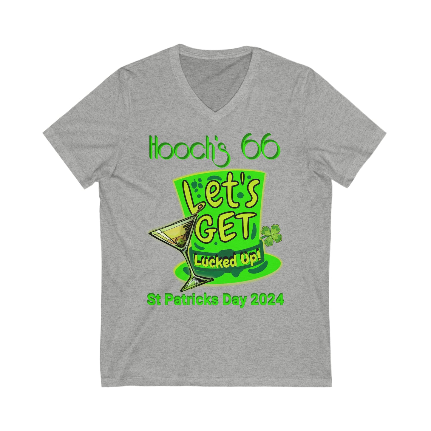 Hooch's bar Unisex Jersey Short Sleeve V-Neck Tee