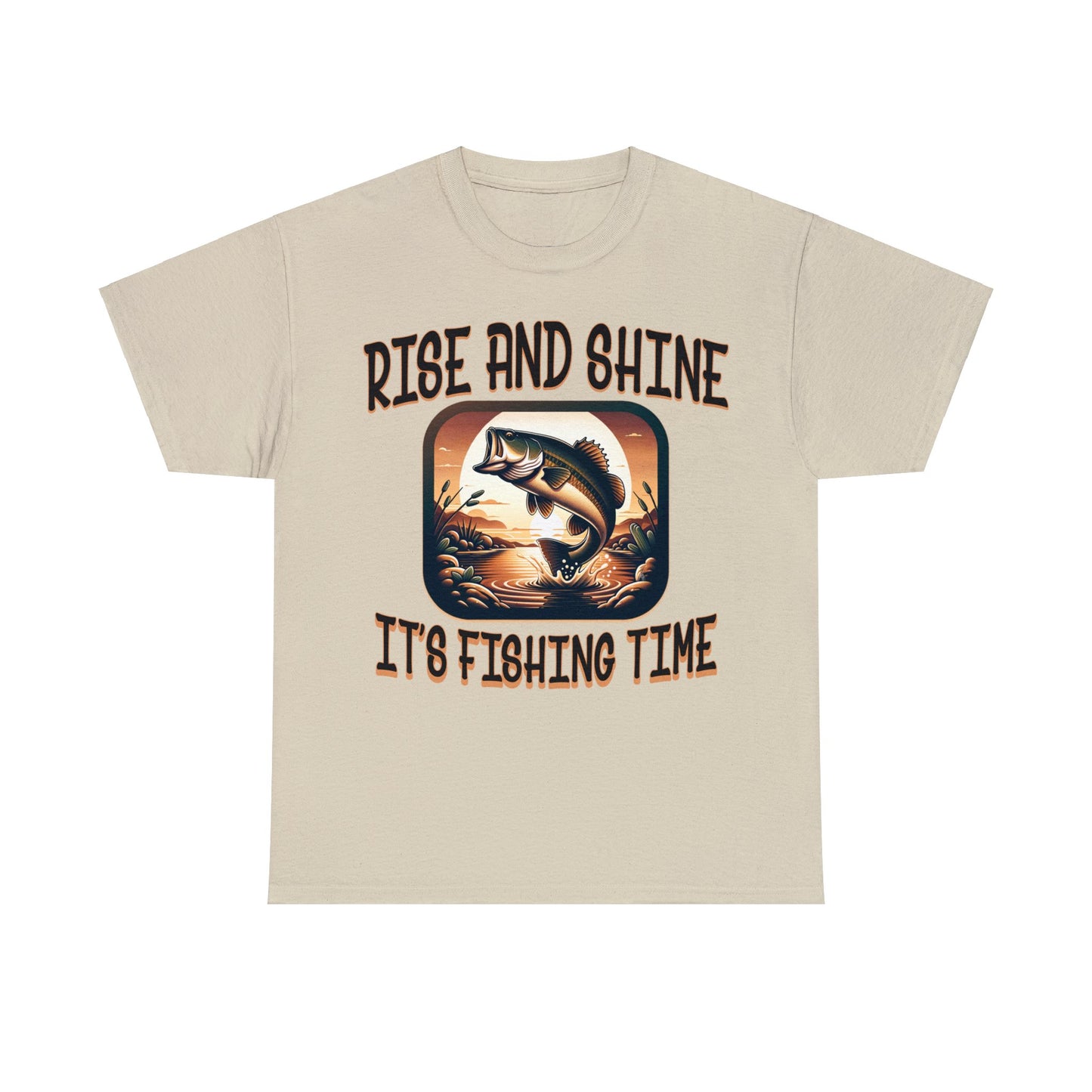FISHING ON FRONT Unisex Heavy Cotton Tee